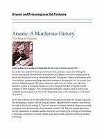 Arsenic: a Murderous History