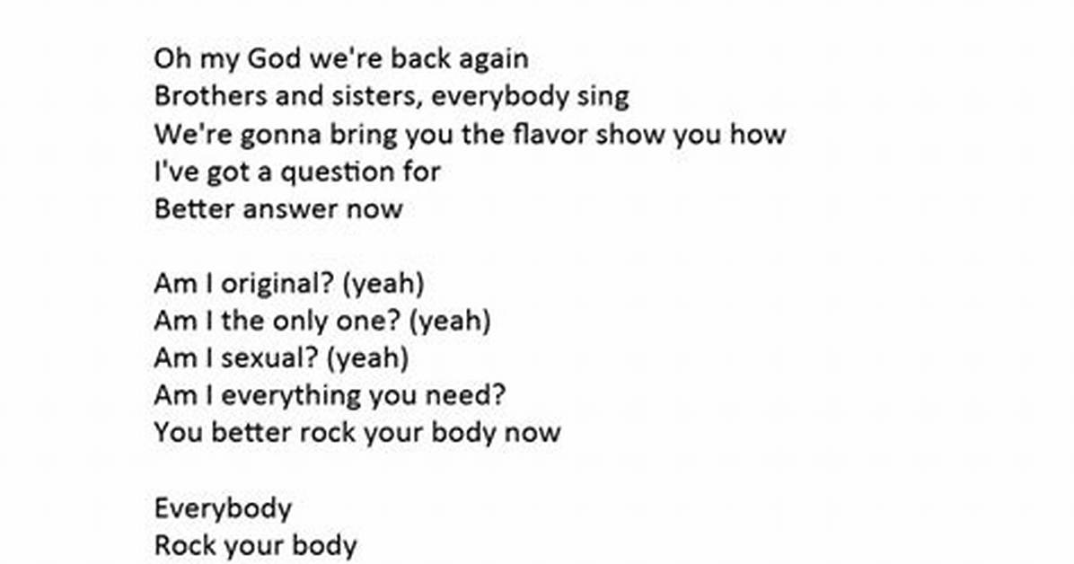Black Boxseverybody Everybody Lyrics |