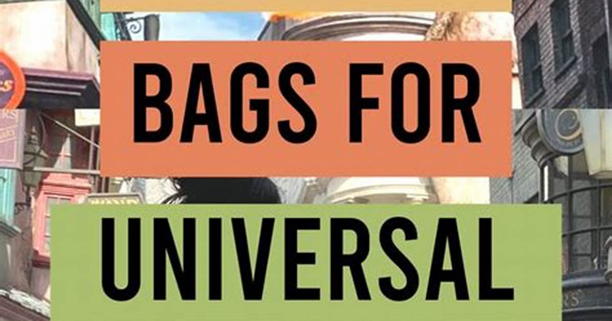 Can I Take a Bag to Universal Studios Hollywood?