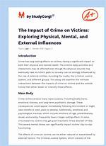 Exploring the Mind, Crime, and Impact