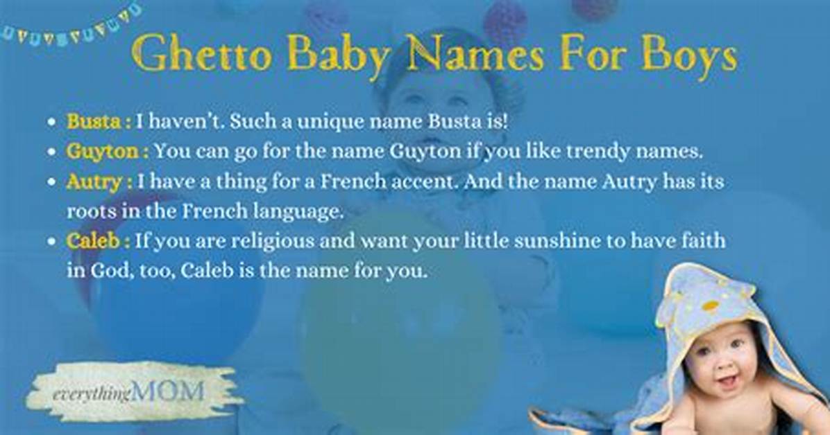 Exploring Unique and Trendy Black Ghetto Boy Names