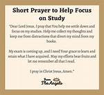 Finding Focus: a Prayer for Studying