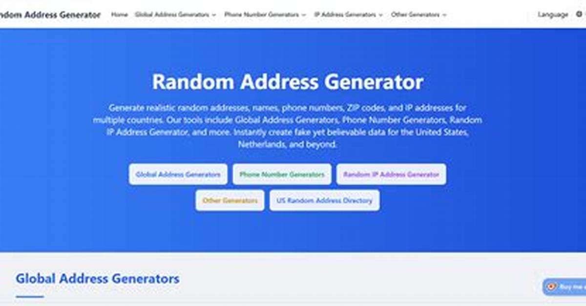 Free Uk Address Generator | Quickly Create Random Addresses in the United Kingdom