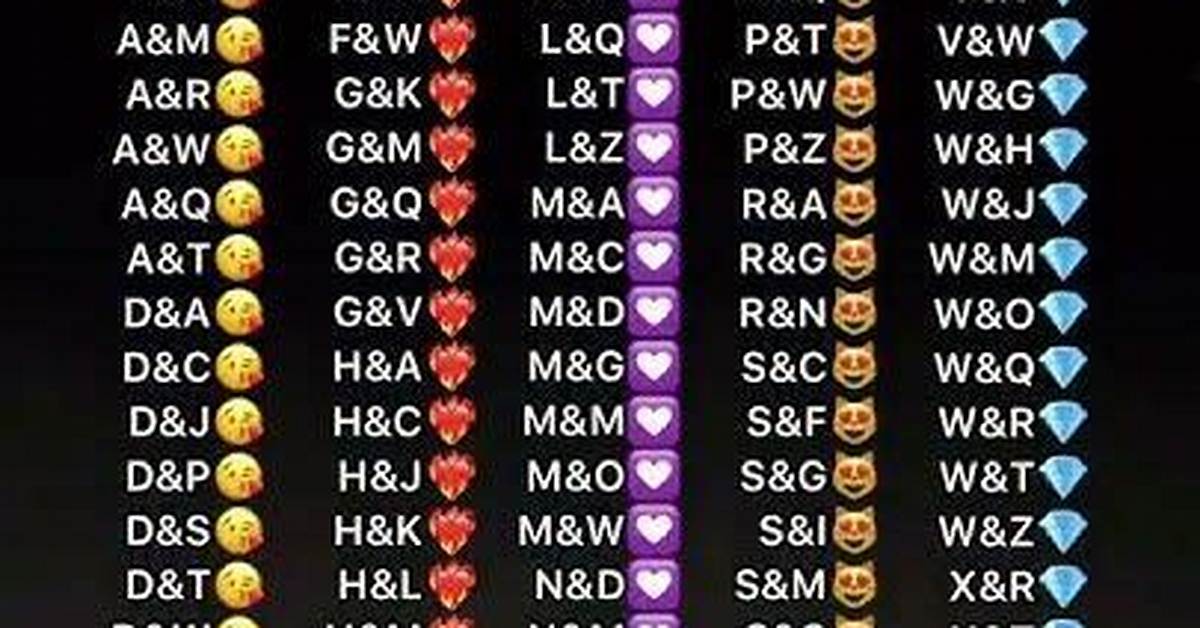 Initials That Belong Together List