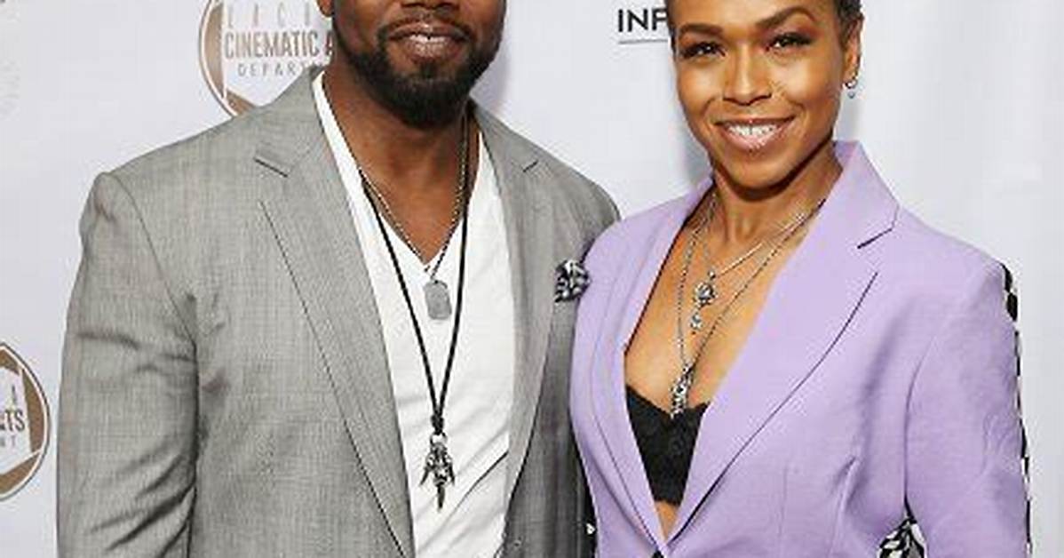 Michael Jai White's Wife Gillian Waters Stuns in Stylish Black Dress with Slit in Sweet Snap with Hu