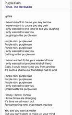 Prince Purple Rain Lyrics | Sparkvlog