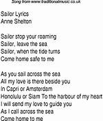 Sailor Song Lyrics: Exploring the Melodies of the Sea