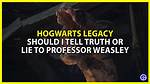 Should You Lie to Professor Weasley in Hogwarts Legacy ·