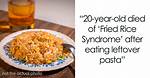 The Serious Side of Fried Rice Syndrome Pasta: Understanding and Preventing Risks
