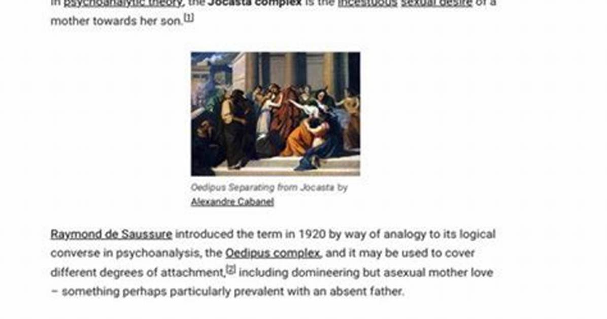 Understanding Jocasta Complex: a Deep Dive into Its Psychological Implications